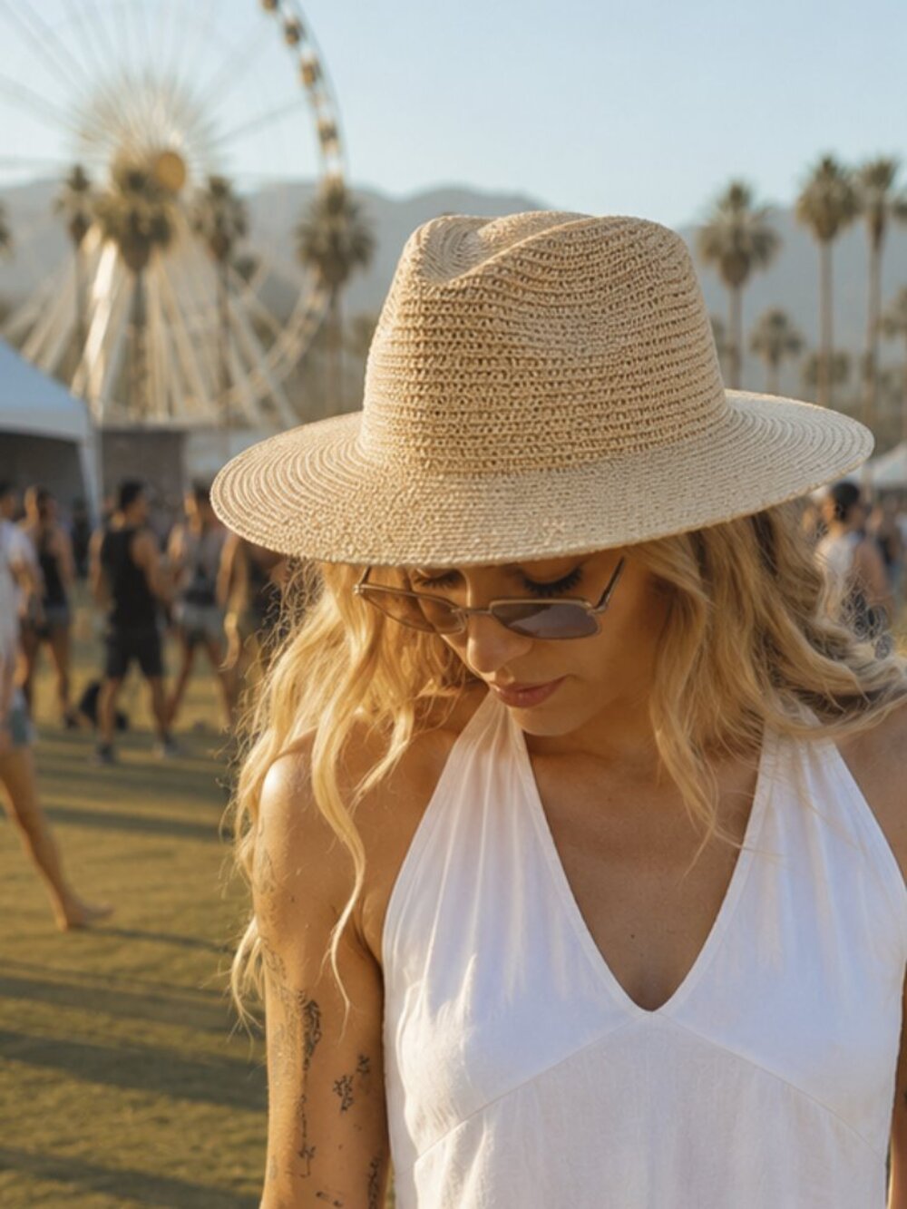 NEW Wheat Straw Rancher Summer  Hat - Flat Brim